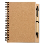 Libreta personalizada de papel reciclado B6 hojas lisas EcoBasic Small color beige