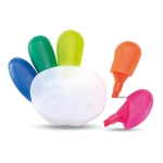5 colores fluorescentes ordenados en forma de mano Give Me Five color multicolor tercera vista