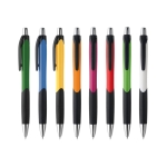 Bolígrafos personalizados de plástico bicolor tinta azul Creative varios colores