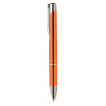 Bolígrafo grabado metálico popular para regalo tinta azul color naranja