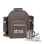 Elegante mochila de picnic con manta y utensilios Garden Park vista de impresión