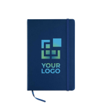 Libretas personalizadas baratas en color vivo A5 hojas lisas Sketch color azul vista de impresión