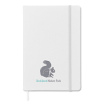 Libretas personalizadas baratas en color vivo A5 hojas lisas Sketch color blanco vista principal
