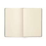 Libreta personalizada barata en color vivo A5 hojas lisas cuarta vista