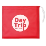 Impermeable personalizado para empresas de plástico plegable Monsoon color rojo vista principal