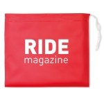 Impermeable personalizado para empresas de plástico plegable Monsoon color rojo tercera vista principal