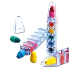 Set de 6 ceras de colores en original caja de bolígrafo Colorpen color transparente segunda vista