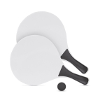 Set publicitario de raquetas con pelota Set Tenis Playa Strand color negro