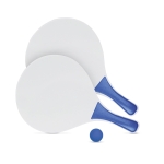 Set publicitario de raquetas con pelota Set Tenis Playa Strand color azul