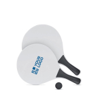 Set publicitario de raquetas con pelota Set Tenis Playa Strand vista de impresión