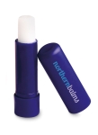 Bálsamo labial personalizado con logo aroma a vainilla SPF 10 LipStick color azul vista principal