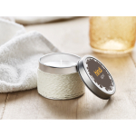 Vela corporativa aromática en caja de latón para decorar color blanco tercera vista principal