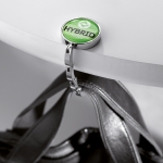 Cuelgabolsos personalizado para publicidad HangOn color negro vista bodegón principal