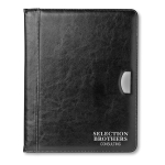 Elegante portafolio de PU con bloc y tarjeteros A4 Uptown color negro vista principal segunda vista