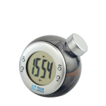 Reloj ecológico y sostenible que funciona sin pilas Agua color plateado mate vista de impresión