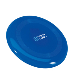Frisbee personalizado con logo serigrafiado para eventos Santa Mónica color azul vista de impresión