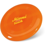 Frisbee personalizado con logo serigrafiado para eventos Santa Mónica color naranja segunda vista principal