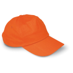 Gorra promocional barata de algodón con cierre de plástico 160 g/m2 BaseCap color naranja