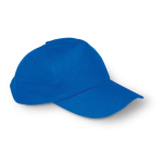 Gorra promocional barata de algodón con cierre de plástico 160 g/m2 BaseCap color azul real
