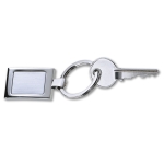 Llaveros personalizables cromados plateado brillante Chrome color plateado brillante cuarta vista