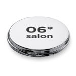 Espejo de aumento de bolsillo metalizado cromado UpTown color plateado brillante vista principal