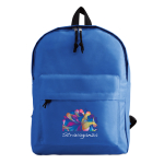 Mochilas personalizables de poliéster 600D School Color color azul real vista principal