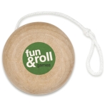 Yoyo publicitario de madera con logotipo impreso o grabado Woody color madera vista principal segunda vista