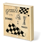 Set de juegos publicitarios para personalizar con logo Woodbox color madera segunda vista