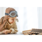 Set de juegos publicitarios para personalizar con logo Woodbox color madera tercera vista