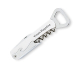 Sacacorchos personalizados con abrebotellas para regalar Chef color blanco vista principal