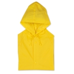 Impermeable personalizado de plástico con capucha y bolsillos Sprinkle color amarillo