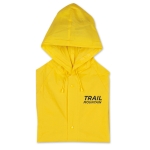 Impermeable personalizado de plástico con capucha y bolsillos Sprinkle color amarillo tercera vista principal