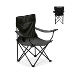 Silla personalizada de camping o playa de poliéster Waterfont color azul vista de impresión