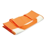 Bolsa non-woven blanca con asas y detalles de color 80 g/m2 Vibe color naranja segunda vista