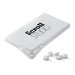 Caramelos personalizados baratos de menta CandyCard color blanco vista principal