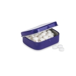 Caja con 28 gramos de caramelos personalizados mentolados MintBox color azul segunda vista