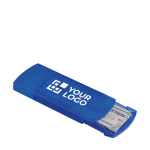 Caja de plástico con 5 tiritas en tamaño pequeño BandAid color transparente vista de impresión