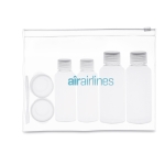 Completo neceser para clientes con 6 envases vacíos Pilot color transparente segunda vista principal