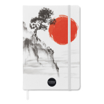 Cuaderno personalizado barato a color A5 hojas a rayas color blanco tercera vista principal
