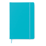 Cuaderno personalizado barato a color A5 hojas a rayas color turquesa