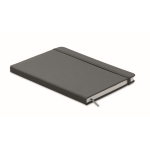 Cuaderno personalizado barato a color A5 hojas a rayas color gris oscuro segunda vista