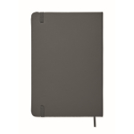 Cuaderno personalizado barato a color A5 hojas a rayas color gris oscuro tercera vista