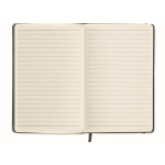 Cuaderno personalizado barato a color A5 hojas a rayas color gris oscuro cuarta vista