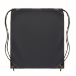 Mochilas de cuerdas personalizadas de poliéster 190T Urban color azul marino segunda vista