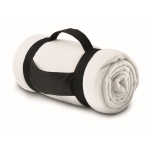 Manta publicitaria de forro polar con asa de nylon 180 g/m2 Colors color blanco