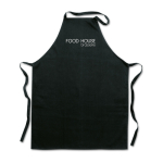 Delantales personalizados de cocina hechos de algodón 180 g/m2 Chef color negro vista principal segunda vista