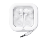 Auriculares de cable de silicona en caja para regalar Trendy color blanco tercera vista