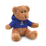 Osito de peluche promocional con sudadera en colores Teddy color azul vista principal