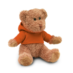 Osito de peluche promocional con sudadera en colores color naranja