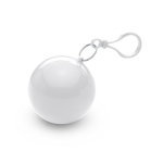 Impermeable publicitario plegado en bola redonda Torrent color blanco